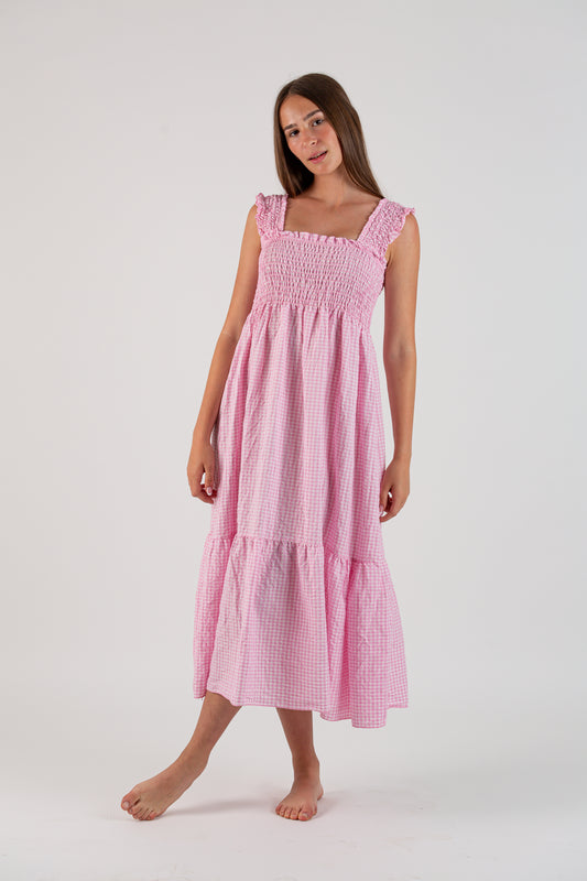 Vestido Vichy Rosa