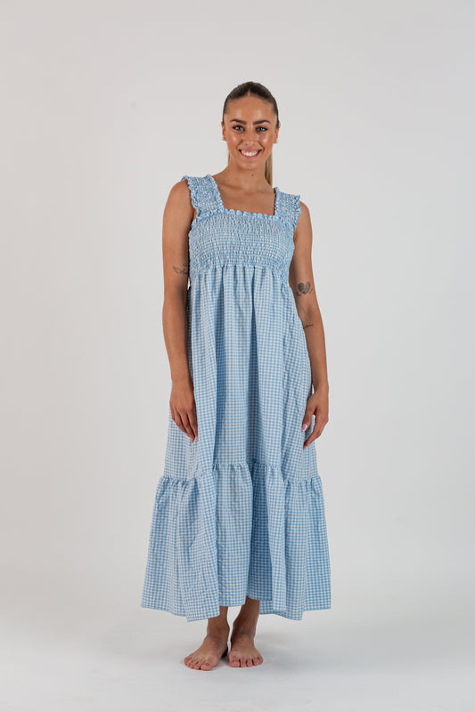 Vestido Vichy Azul cielo