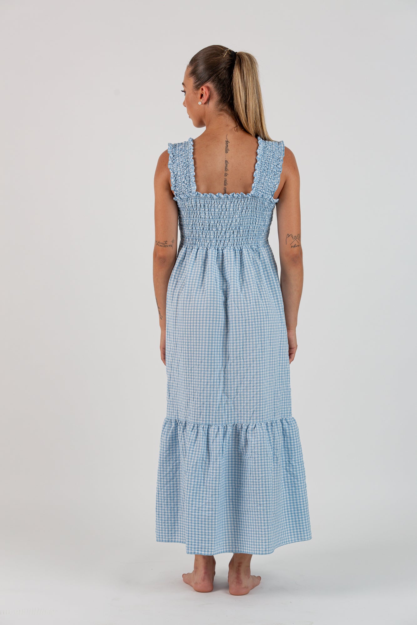 Vestido Vichy Azul cielo