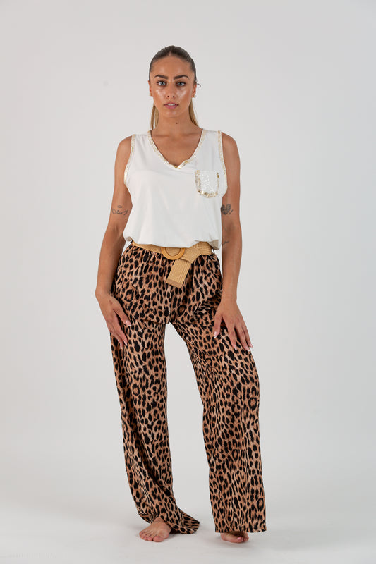 Pantalon animal print