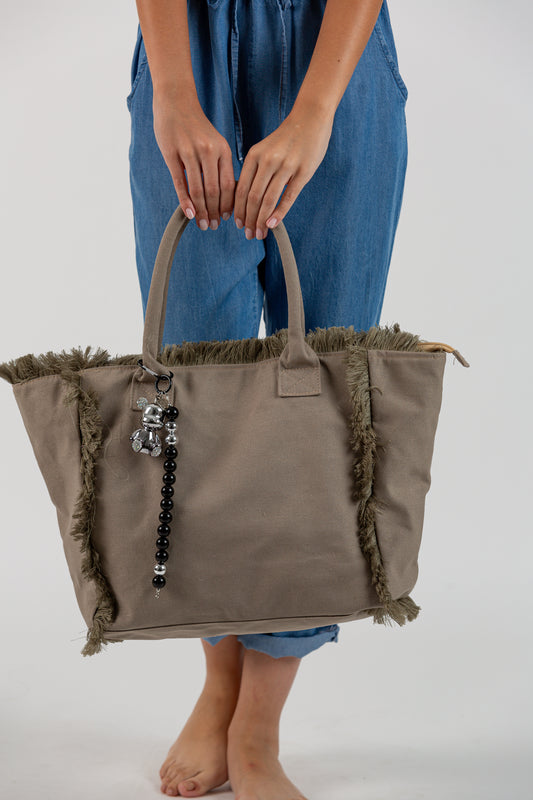 Bolso lona gris